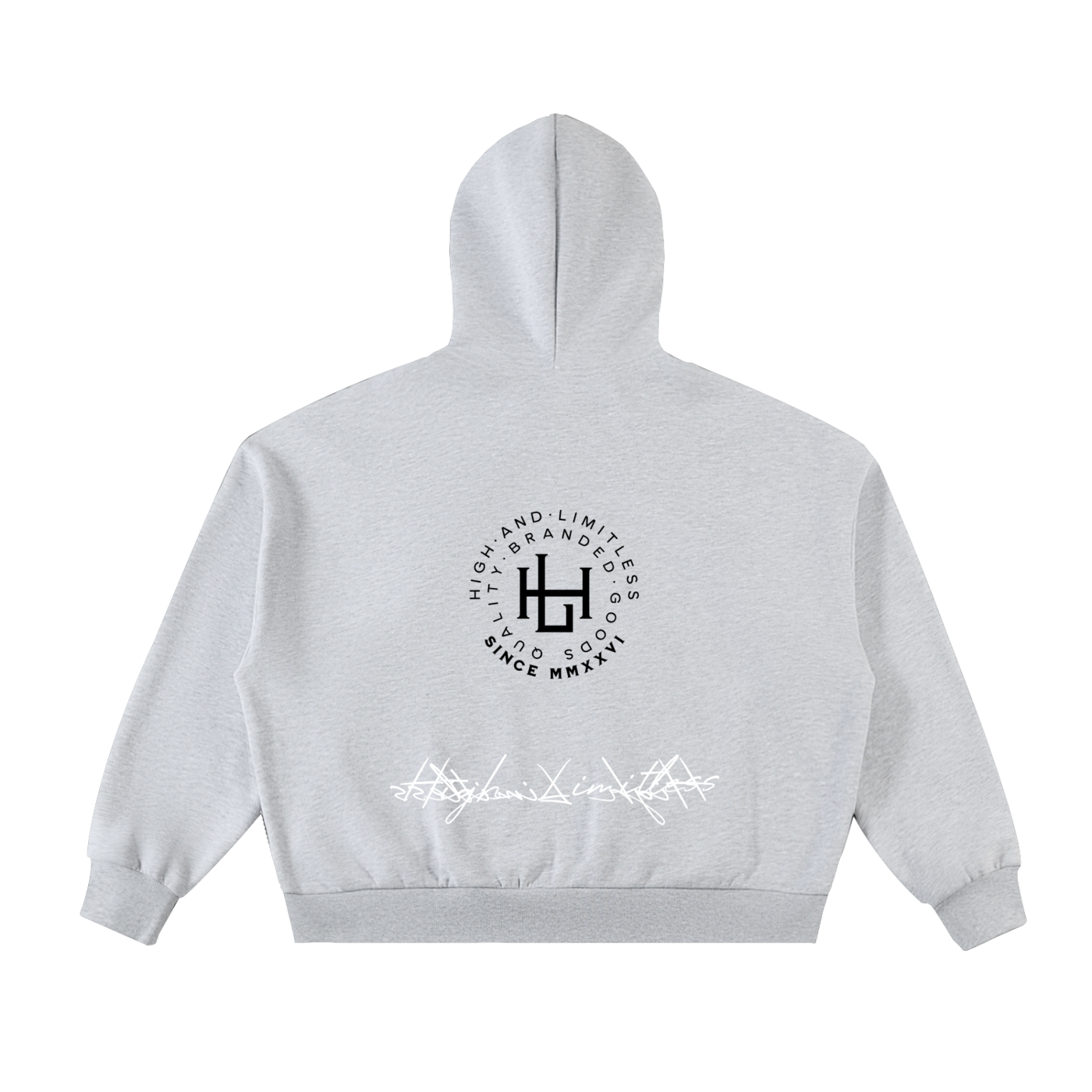 Fleeced Full-Zip Boxy Hoodie